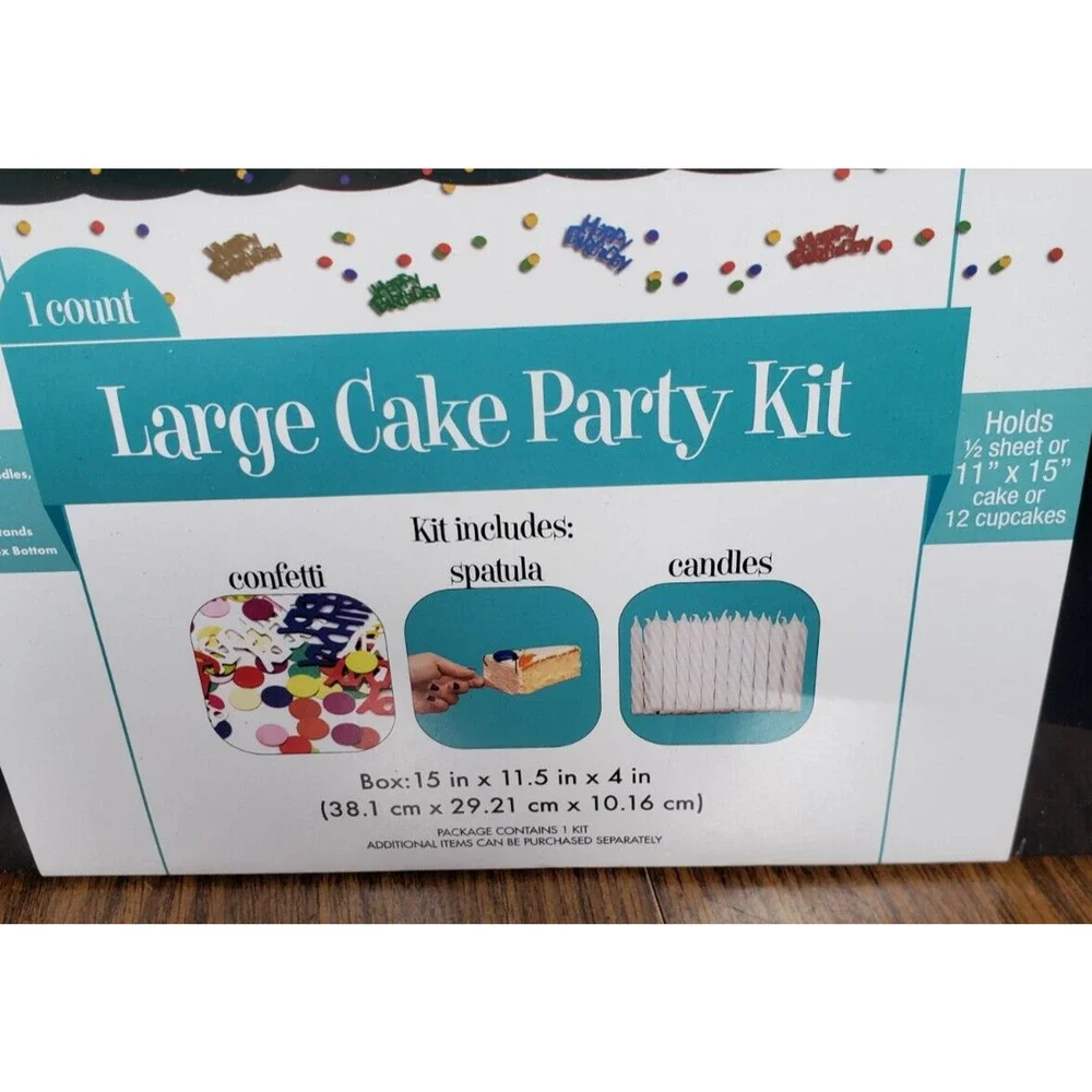 Small Cake Party Kit by Creative Converting With Confetti and Candles